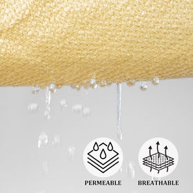 Shade&Beyond rectangle sun sail curved edges prevent rain buildup