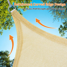 Shade&Beyond 12x16 sail on garden patio boosting privacy and comfort