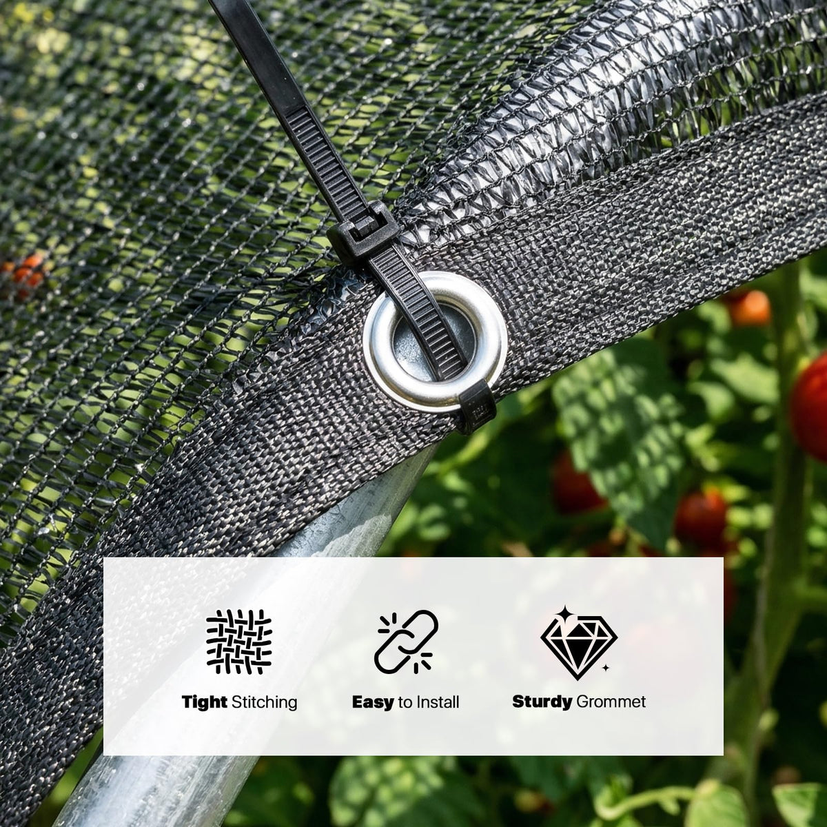 ShadeMart reinforced edges provide durable shading for outdoor use