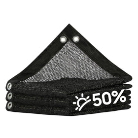 ShadeMart shade cloth blocks 50% of sun to protect outdoor plant beds
