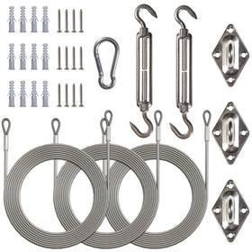 ShadeMart turnbuckle 6inch in polished stainless steel for outdoor shade sail tensioning.