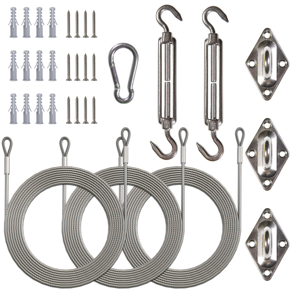 ShadeMart turnbuckle 6inch in polished stainless steel for outdoor shade sail tensioning.