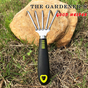 SHANFEEK Ergonomic-design rake minimizes strain during extended gardening tasks.