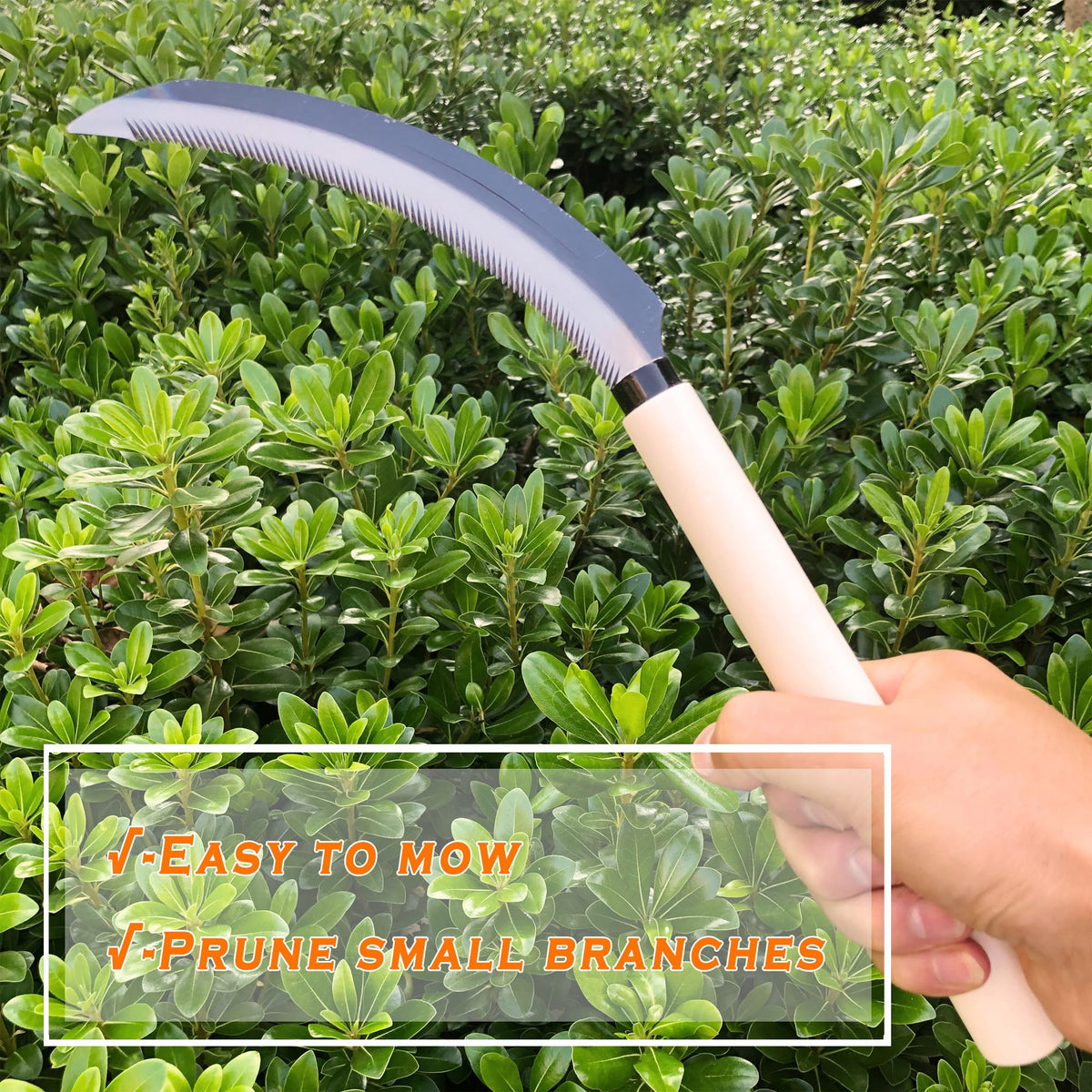 SHANFEEK solid wood handle offers comfortable grip during long tasks