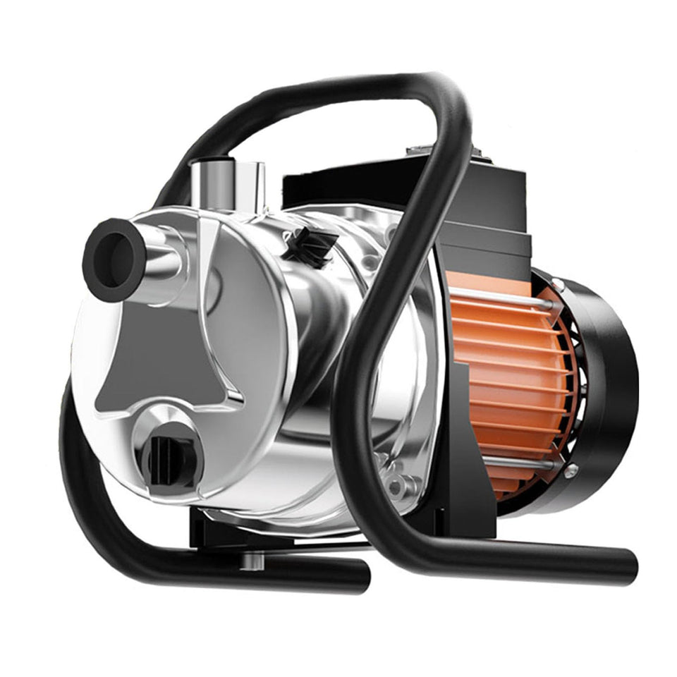SHANGDA water transfer pump front view highlighting compact design for garden irrigation