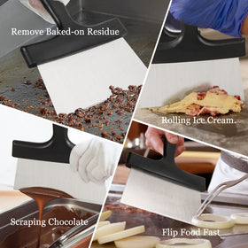 SHANGPEIXUAN edge-friendly scraping helps lift baked-on residue without scratching grates