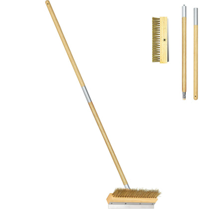 SHANGPEIXUAN pizza oven brush with a 41-inch long handle for safe, thorough cleaning.