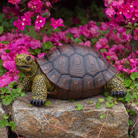 SHAODIE brown-yellow garden turtle accent for plant beds and pathways