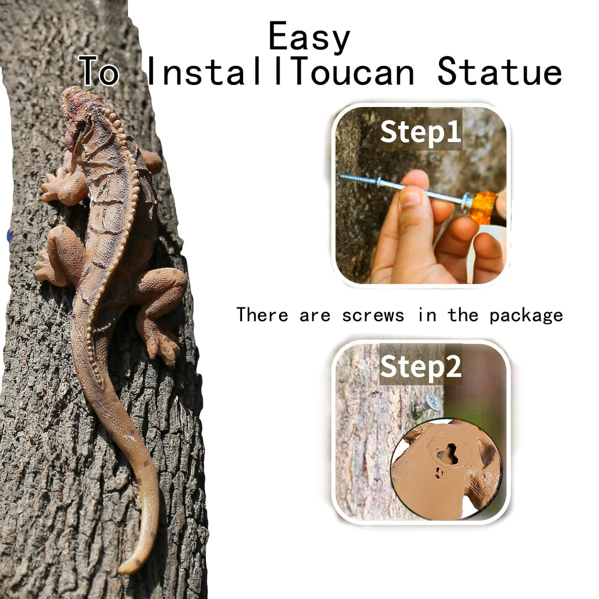SHAODIE lizard statue reveals detailed ridges and shading.