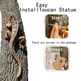 SHAODIE lizard statue reveals detailed ridges and shading.