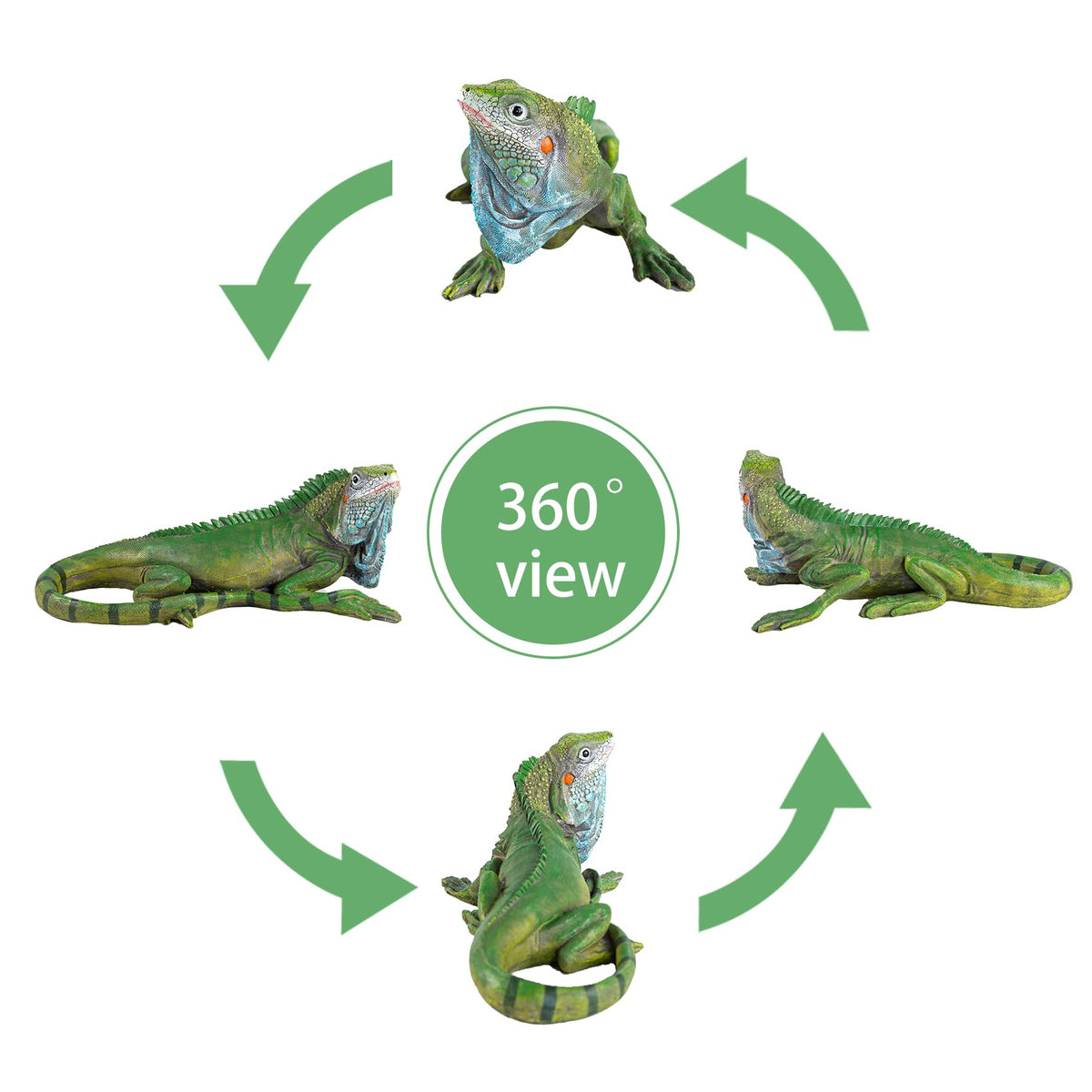 SHAODIE iguana sculpture with floor-mount stability for lasting outdoor display
