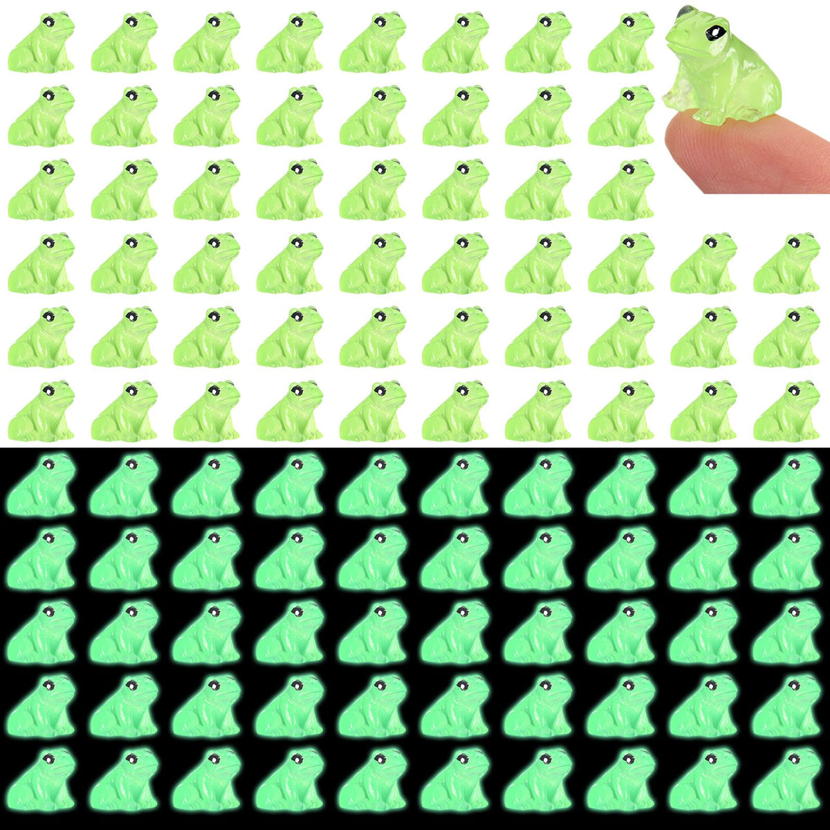 Shappy 140-pcs resin mini frogs for versatile decor and display