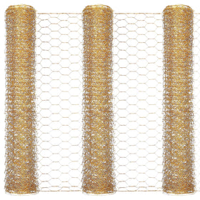 Shappy gold chicken wire net 40x13 assembly for versatile crafts.