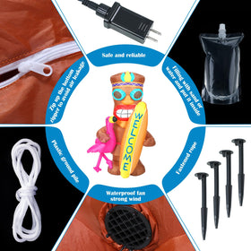 Shappy ground stakes and tether lines secure decor against wind