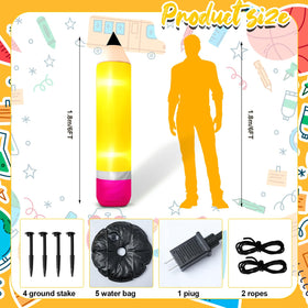 Shappy LED-lit pencil inflatable illuminated for night use.