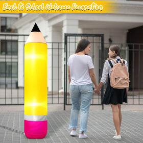 Shappy pencil decor includes stakes and zipper for quick setup.