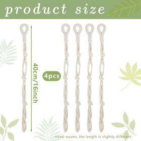 Shappy linen rope plant extender with adjustable shape for different pot sizes.