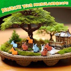 Shappy luminous mini horse figurines spark terrariums with night-time glow