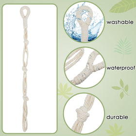 Shappy macrame hanger detail showing durable weave for long lasting decor.