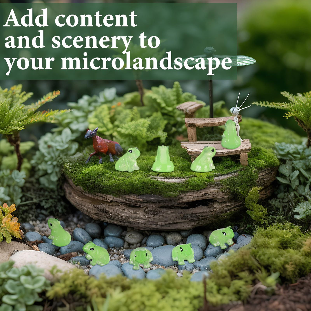 Shappy tiny frogs for dollhouse scenes and playful displays