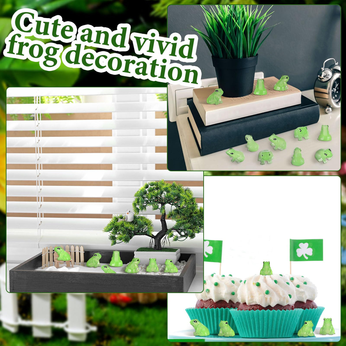 Shappy resin mini frogs used as garden and terrarium decor