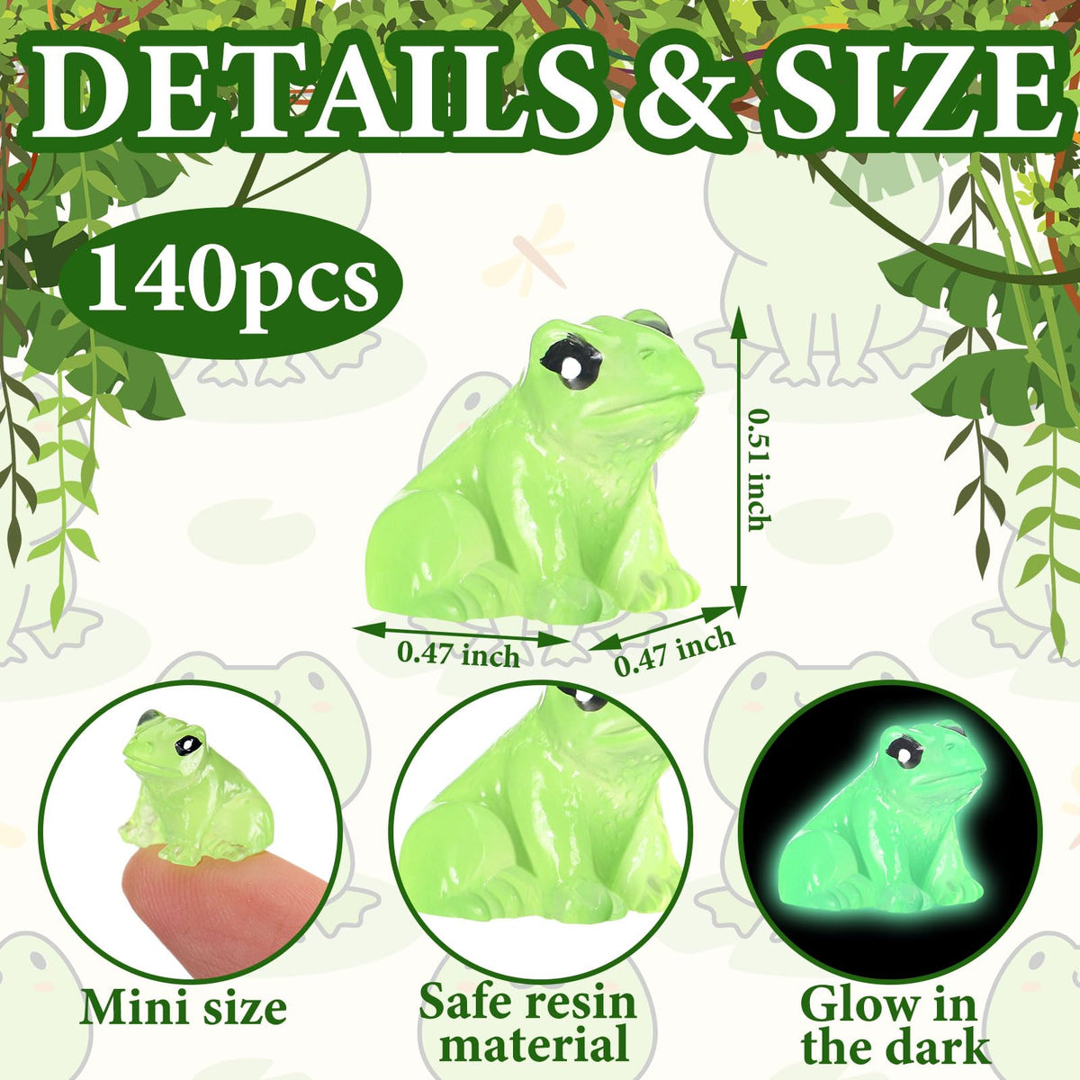 Shappy glow-in-the-dark mini frogs add night-time charm to gardens