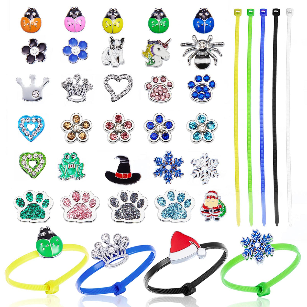 Shappy poultry charms with color leg bands for quick identification in the coop.