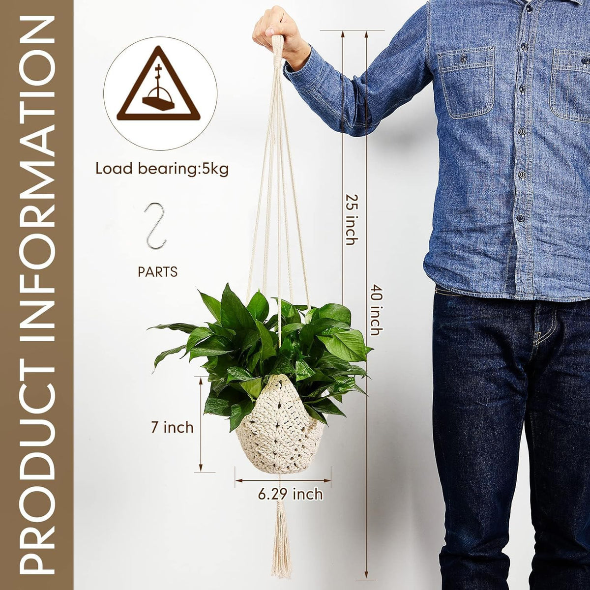 Shappy S-shaped hook with plant hanger enables quick, secure hanging