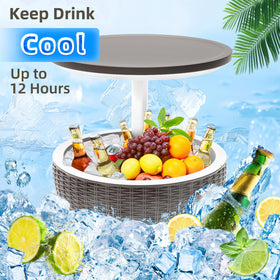 SHAREWIN hidden cooler with pop-up lid for quick beverage access