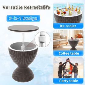 SHAREWIN rattan-style patio table adds stylish, weather-ready surface for guests