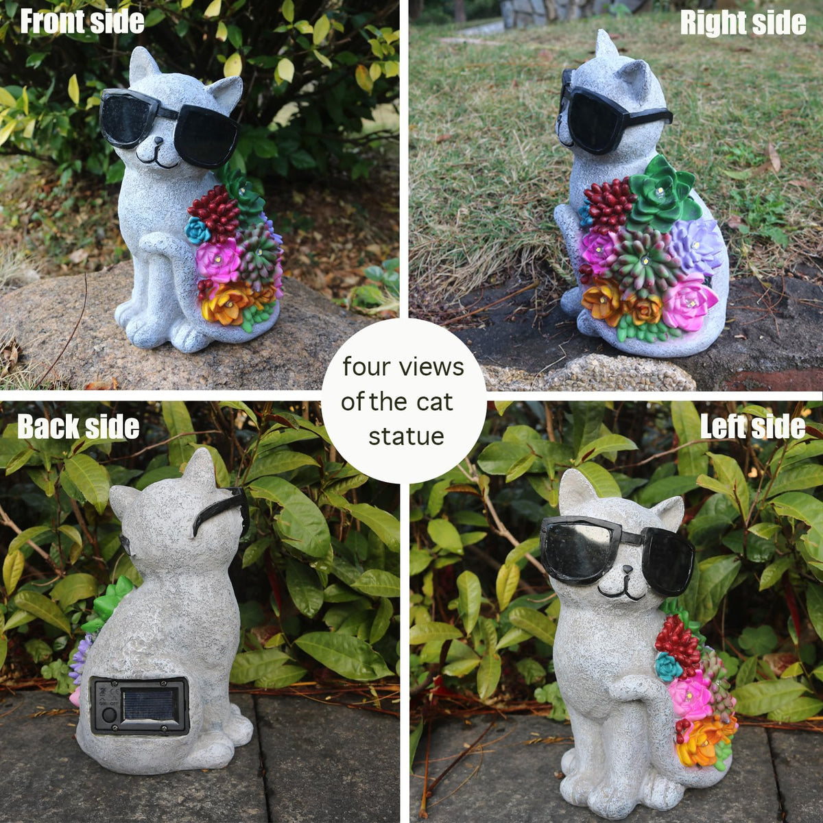 Sharita outdoor cat statue IP55 waterproof for all weather conditions