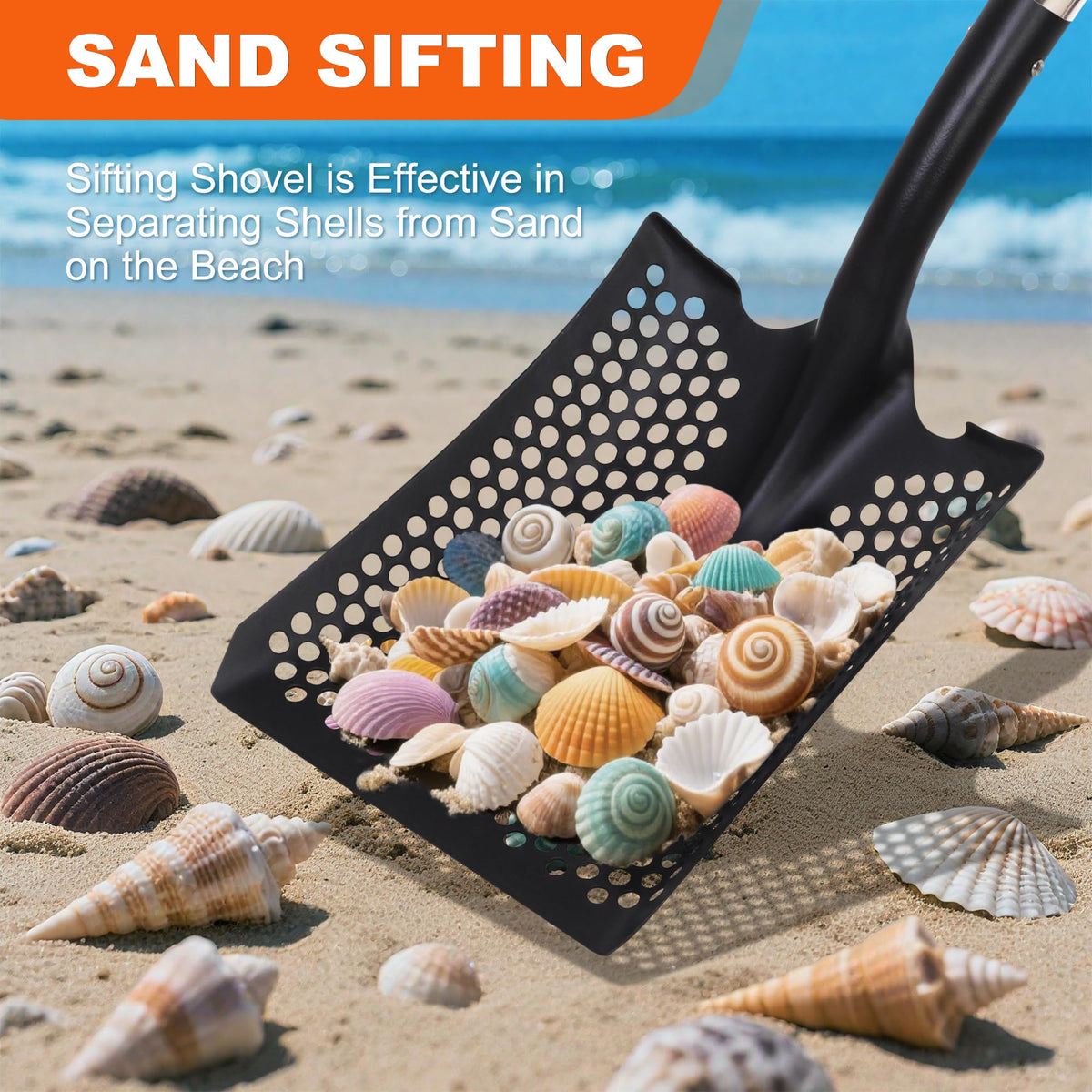 SHARK ATTACK 45-inch length suits beach and garden tasks.