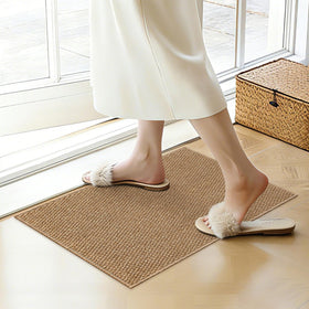 SharpWeaRug dirt-trapper door mat front view absorbs moisture and traps dirt.