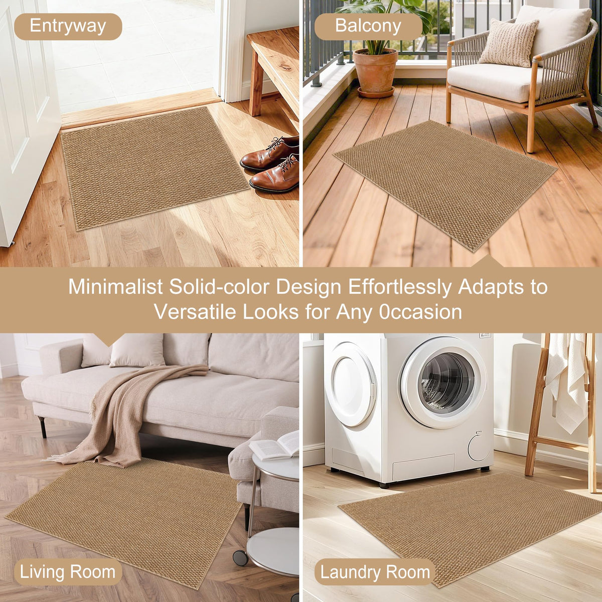 SharpWeaRug easy-cleaning mat shake, vacuum, or machine wash when dirty.