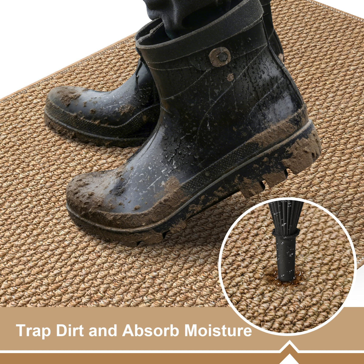 SharpWeaRug washable doormat machine-friendly for easy cleaning and maintenance.