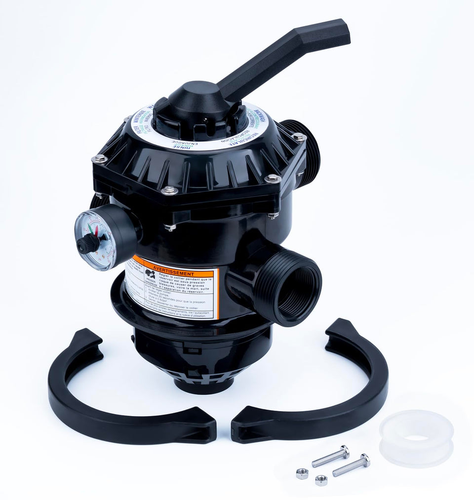 Sharutia 272526 multiport valve body for sand filter, durable pool maintenance.
