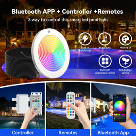 SHASHKA pool light uses full resin potting to prevent leaks and protect electronics