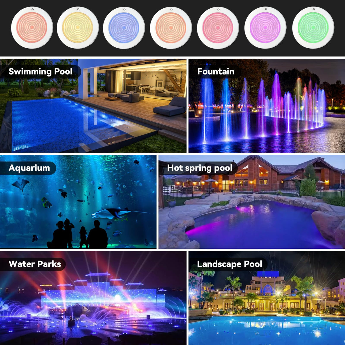 SHASHKA wall-mounted light with 50ft cord offers flexible pool placement