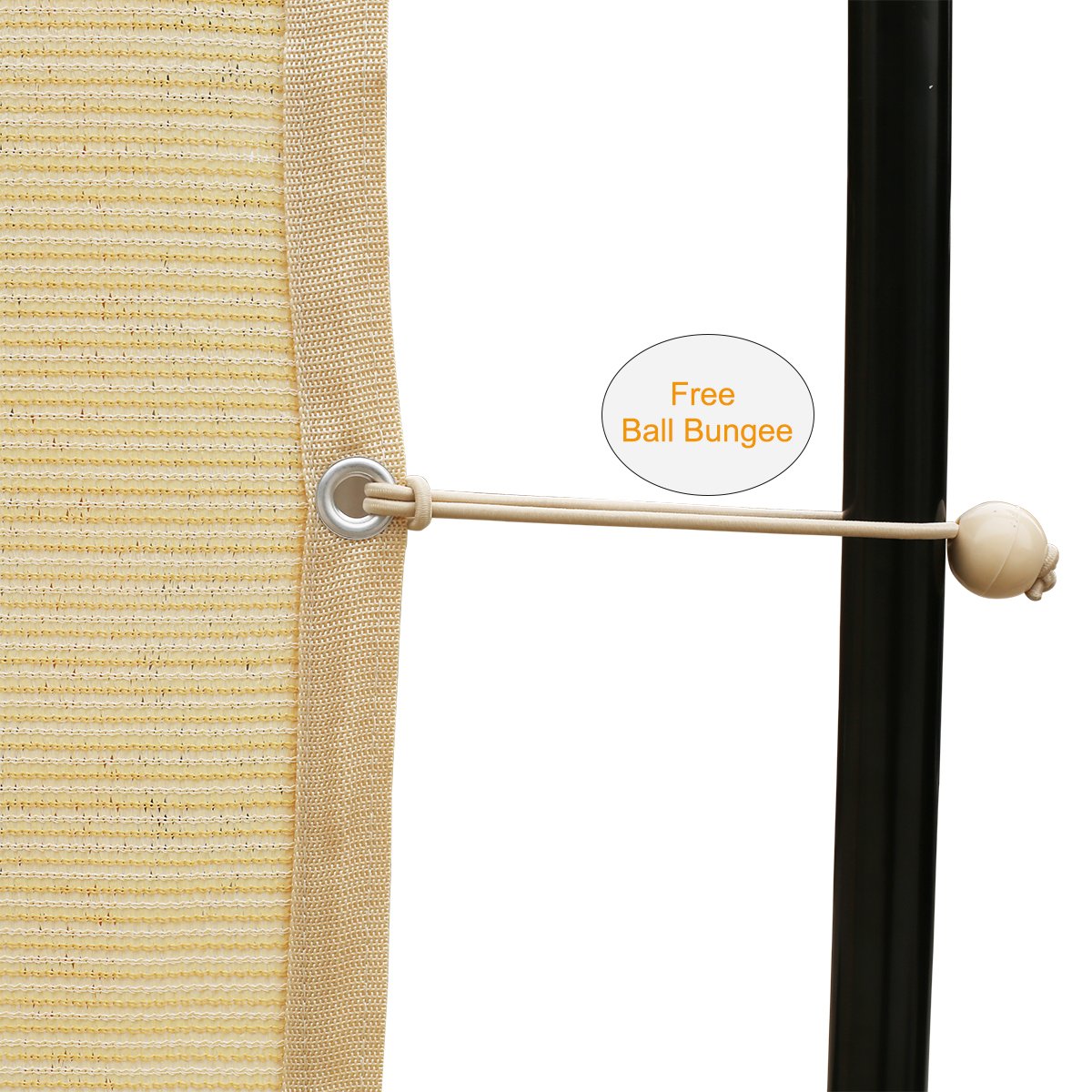Shatex shade fabric lets water droplets pass for easy cleaning.