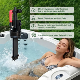 SHAWLBEAR water hardness reduction feature aids smoother spa soaking