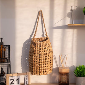 SHCMSADO dried flower vase display in water hyacinth basket