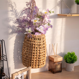 SHCMSADO wall decor basket highlights natural weave and rustic style