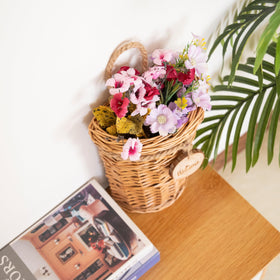 SHCMSADO farmhouse decor setting featuring classic wicker charm.