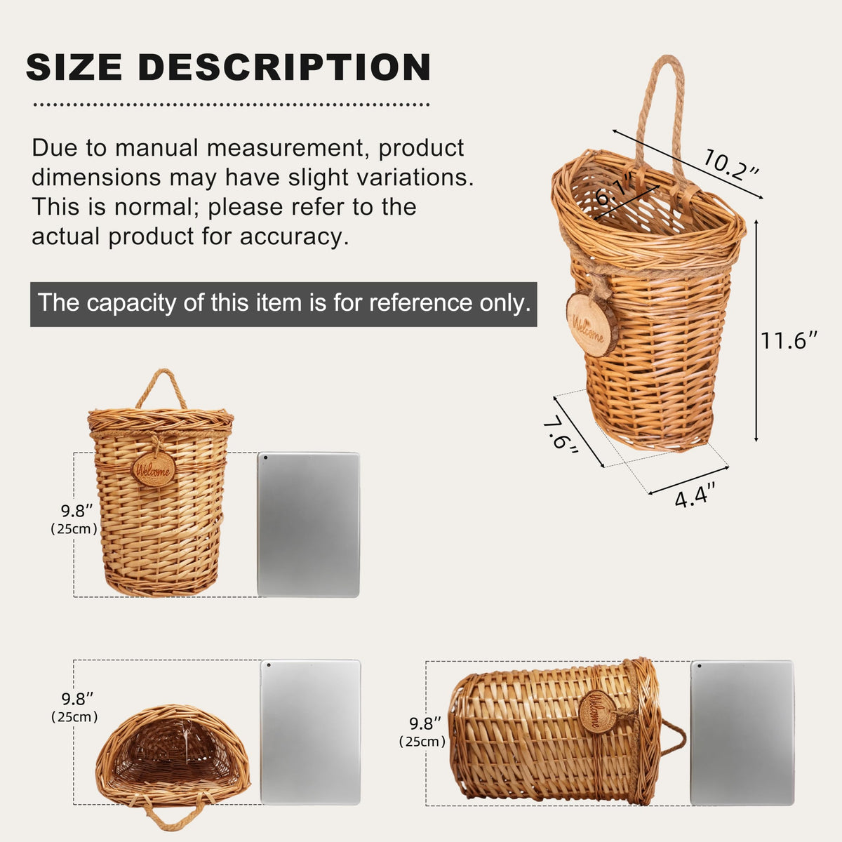 SHCMSADO hanging basket on wall shows versatile wall decor for home or garden.