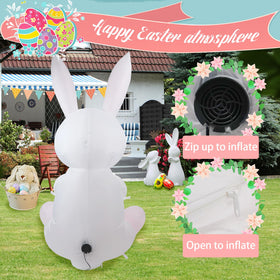 SHDEJTG Ground stakes and rope secure the bunny in wind