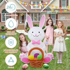 SHDEJTG Outdoor yard decor Bunny with stakes keeps display steady