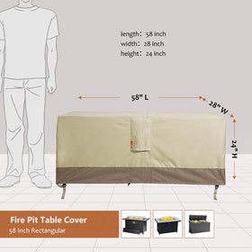 SheeChung 58-inch beige cover side view with secure fit