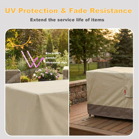 Vent and windproof strap on SheeChung 58-inch beige cover
