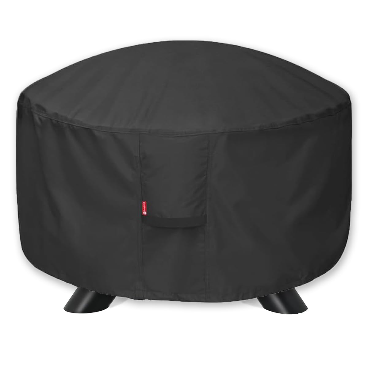 SheeChung round 32-inch fire pit cover protects the pit from rain and debris.