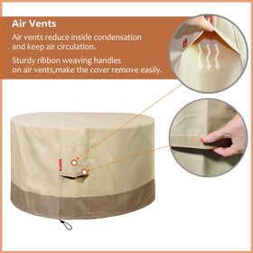 SheeChung fire pit cover durable elastic hem for a snug, lasting fit.